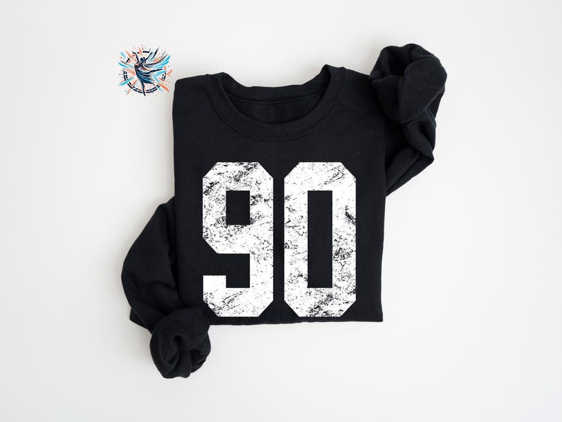 Custom Number Sweatshirt: Personalized Gameday Team Sweater, Mascot Hoodie Black