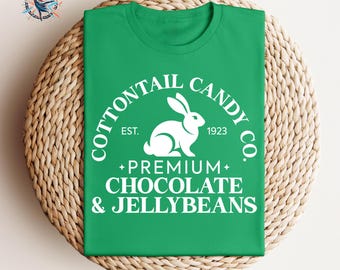 Cottontail Candy Co. Easter Shirt: Bunny Chocolate Jellybeans Tee