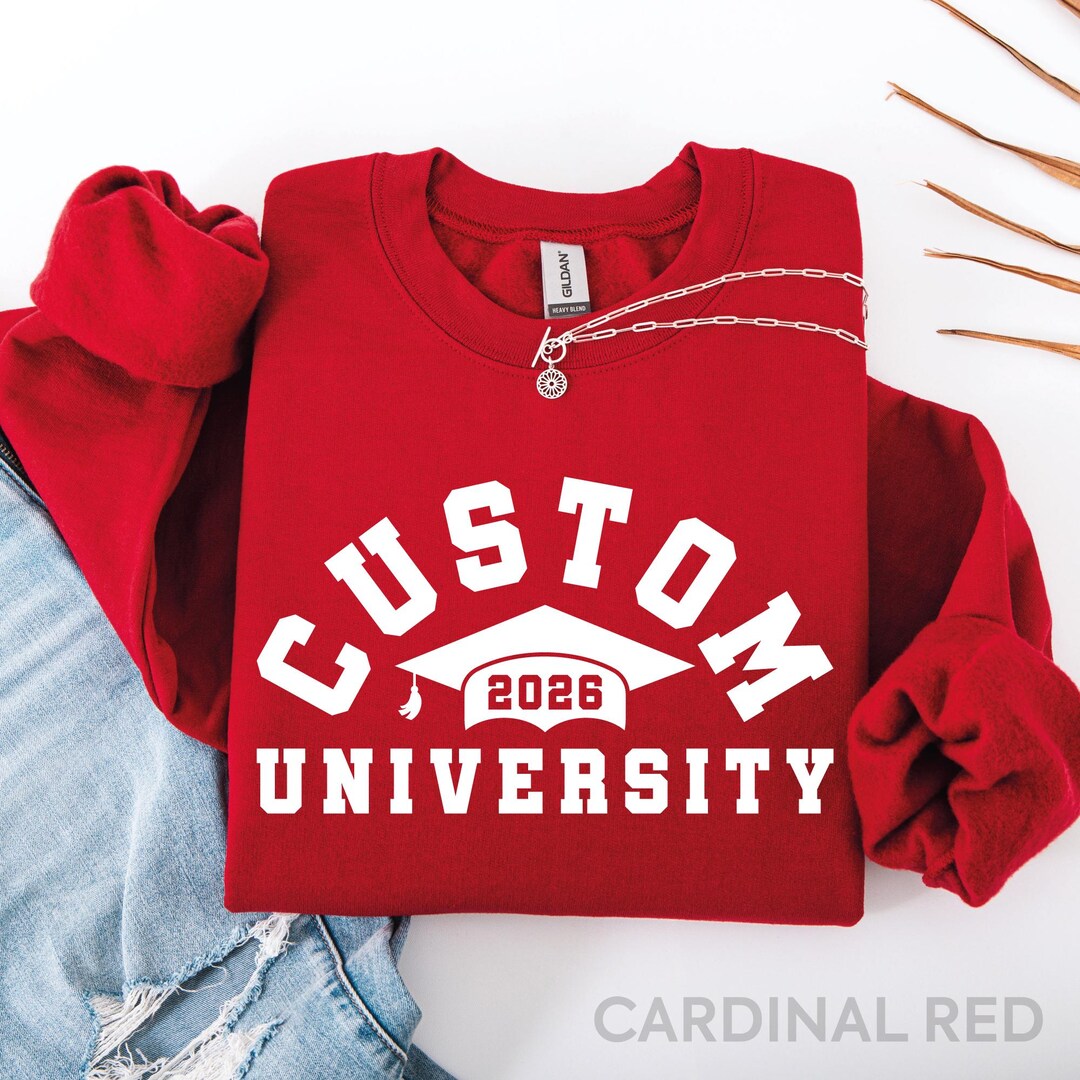 Spring Graduation Sweater Custom Graduation University Sweatshirt, Senior 2026 Sweater ...