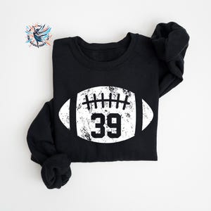 Custom Football Number Sweatshirt, Game Day Sweatshirt, Football Sweatshirt, Personalized Football Player Sweatshirt, Football Fan Gift