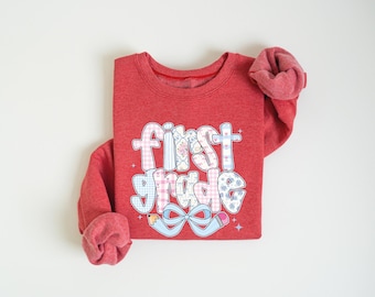 First Grade Teacher Sweatshirt, Elementary School Sweater