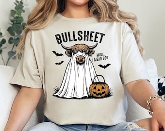 Halloween Ghost Cow Shirt: Western Halloween Tee