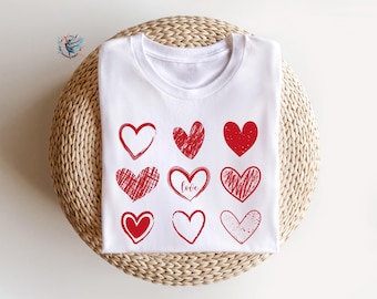 Heart T-Shirt - Valentine's Day Love Tee - Graphic Top