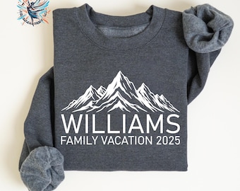 Custom Family Vacation Sweatshirt: Mountain Camping Trip