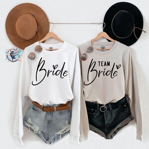 Team Bride Sweatshirts, Bride Sweatshirt, Bridesmaid Sweatshirts, Bachelorette Party Sweatshirts, Bridesmaid Proposal Gift, Bach Sweatshirts