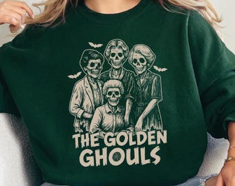 Vintage Halloween Movie Sweatshirt: Squad Ghouls Girly Sweater