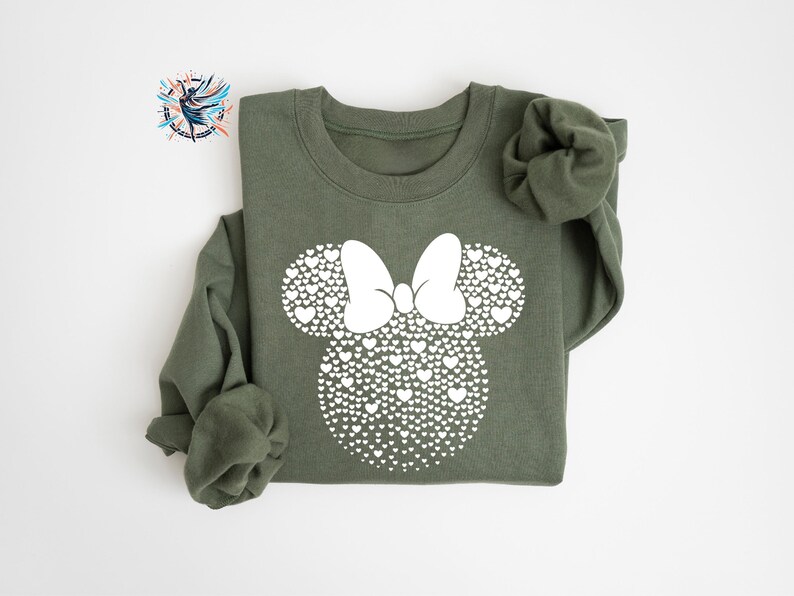 Mickey and Minnie Mouse Heart Sweatshirt: Valentine's Day Disneyworld Sweater image 6