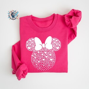 Mickey and Minnie Mouse Heart Sweatshirt: Valentine's Day Disneyworld Sweater image 5