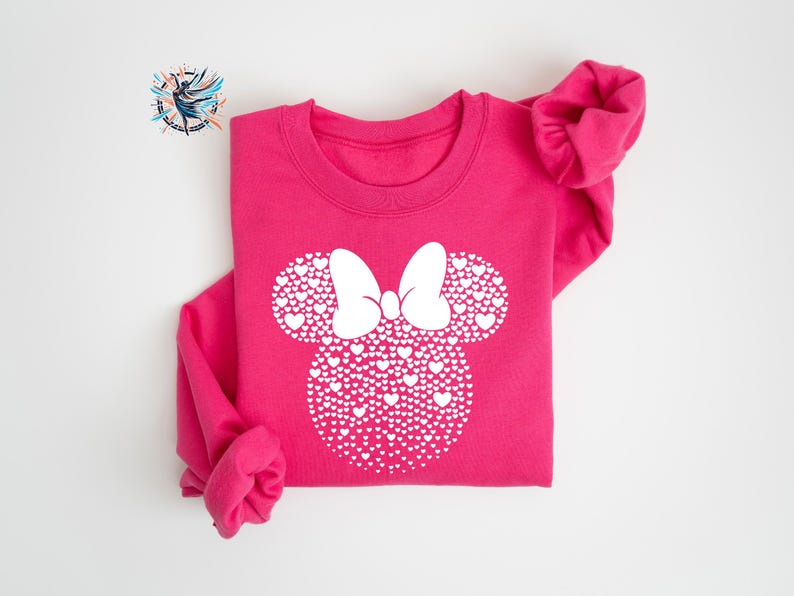 Mickey and Minnie Mouse Heart Sweatshirt: Valentine's Day Disneyworld Sweater image 5