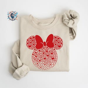 Mickey and Minnie Mouse Heart Sweatshirt: Valentine's Day Disneyworld Sweater image 2