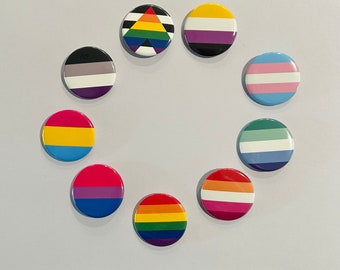 LGBTQ+ Pinback Buttons