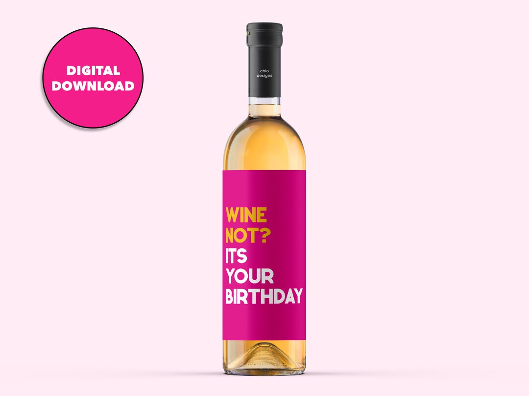 Printable Funny Wine Bottle Labels Perfect for A Unique Etsy