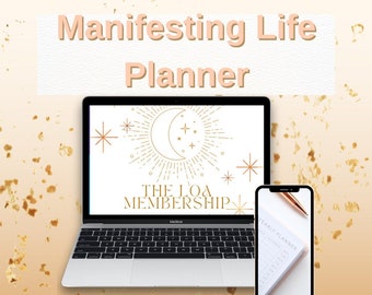 Planificador de Vida Manifestante, Planificador de Manifestación, Planificador de Metas, Planificador de la Ley de Atracción, DESCARGA DIGITAL, Diario del Planificador de Manifestación