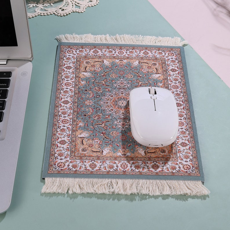 Handmade Rug Mouse Pad Vintage Persian Carpet Rubber Etsy Australia