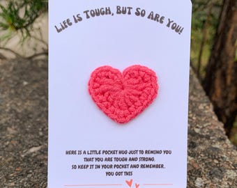 Abrazo de bolsillo "You Got This" tejido a mano ***PERSONALIZABLE***