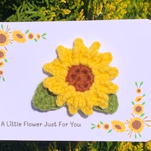 Câlin de poche tournesol crocheté à la main *** PERSONNALISABLE ***