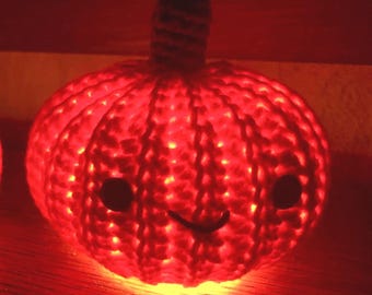 Hand Crocheted Light Up Pumpkin