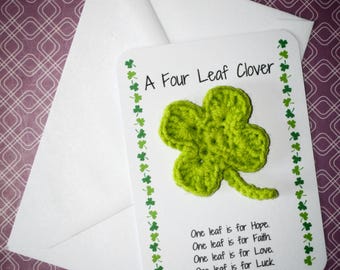 Hand Crocheted “Good Luck” Pocket Hug