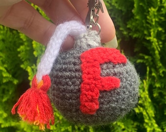 Hand Crocheted “F Bomb” Keychain
