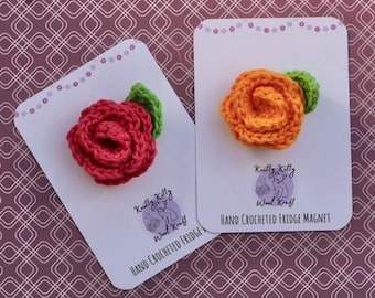 Hand Crocheted Flower Fridge Magnet ***PERSONALISABLE***