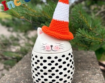 Hand Crocheted Scottish Football Fan Traffic Cone