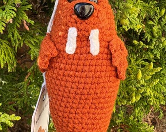 Hand Crocheted Magnus The Walrus Keychain