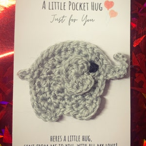 Hand Crocheted Elephant Pocket Hug image 1