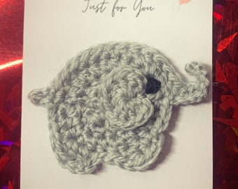 Hand Crocheted Elephant Pocket Hug