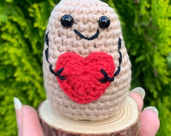 Hand Crocheted Emotional Support Potato