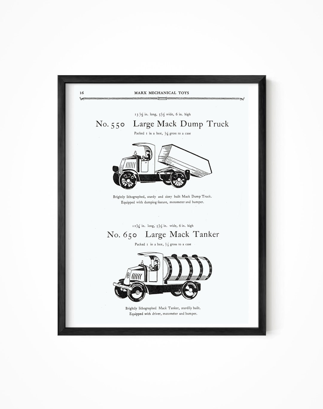 Vintage Poster Black And White
 Vintage Marx Toys Advertisement Poster Vintage Art Vintage Print