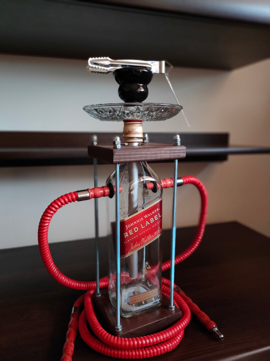 Johnnie Walker 1L Handmade Glass Hookah, Custom Made. Shisha Lamps Etsy