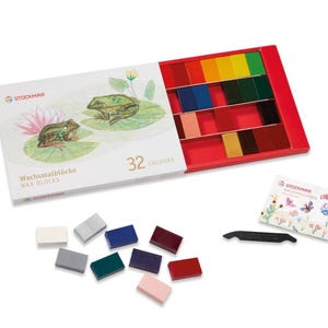 Juego de lápices de cera STOCKMAR, 32 colores