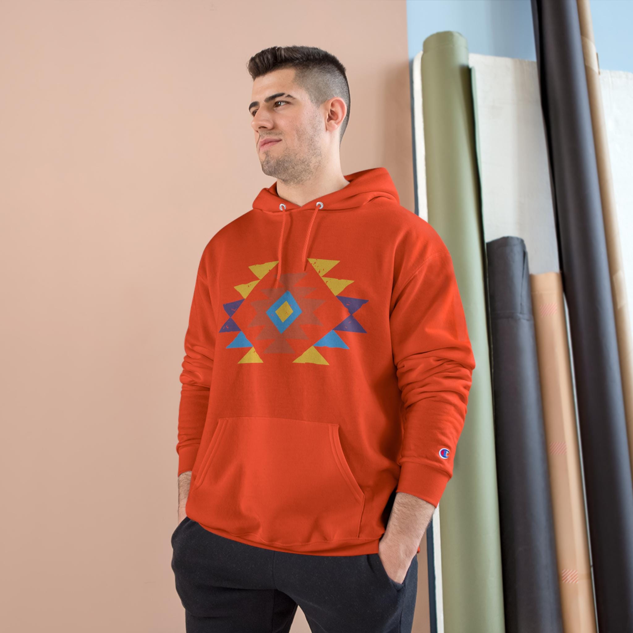 vintage aztec tribal print hoodie