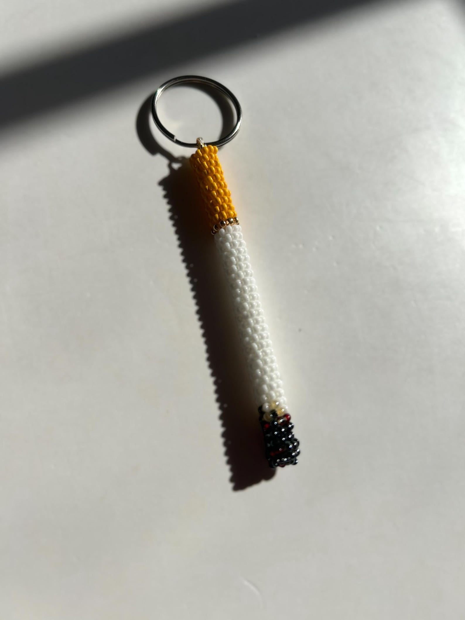 Funny Cigarette Keychain – Beaded Gag Gift, Smoker Keyring, Handmade ...