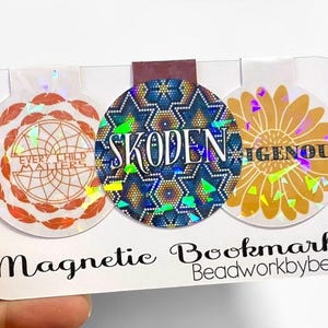 Indigenous Handcrafted Magnetic Bookmarks with Holographic Shine