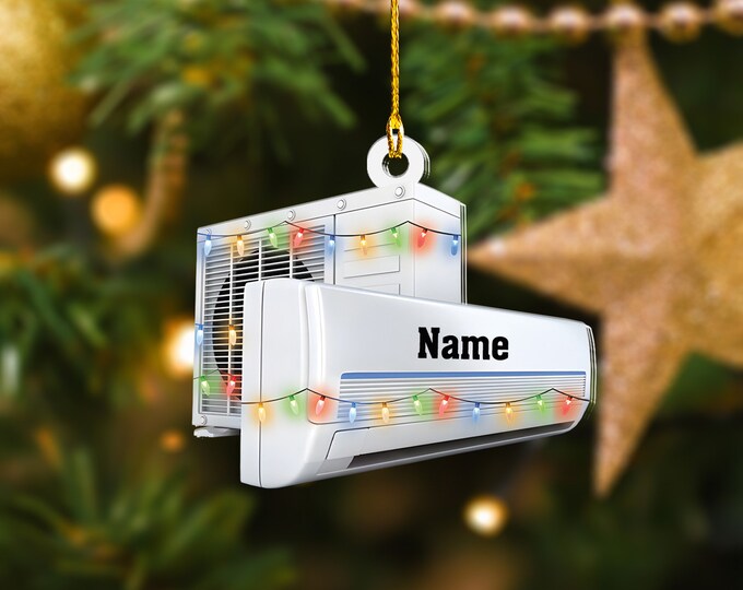 Personalized Air Conditioner Christmas Light Ornament Xmas Tree Decor, Loved Air Conditioner
