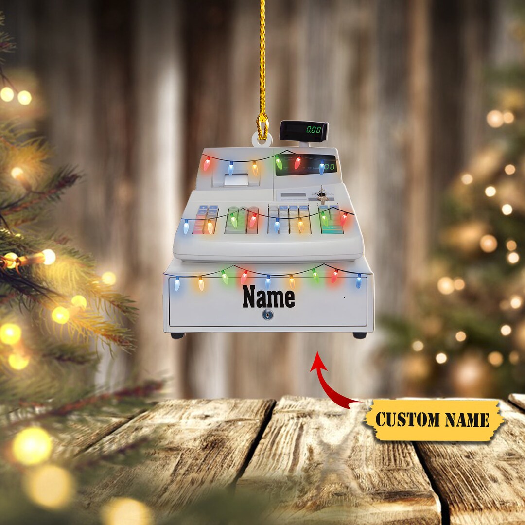 Vintage Red Cash Register Refinished Ornament Vintage Cash Etsy