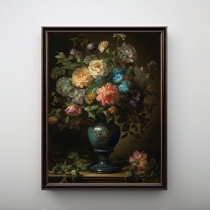 Colorful Flowers Painting | Still Life Art Print | Digital Printable