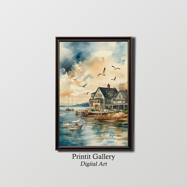 Seaside Painting Etsy