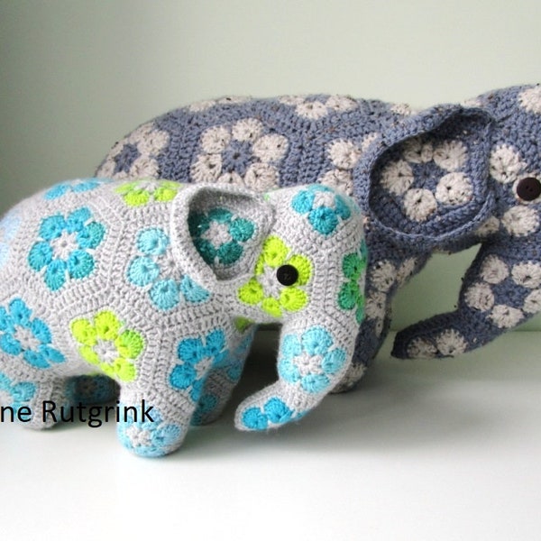 Loxodonta & Elephas the african flower elephants crochet pattern