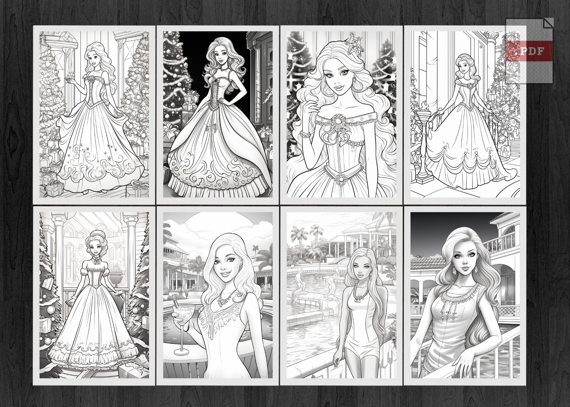 Barbie Story A4 Coloring Page Beautiful Women Coloring Page - Etsy