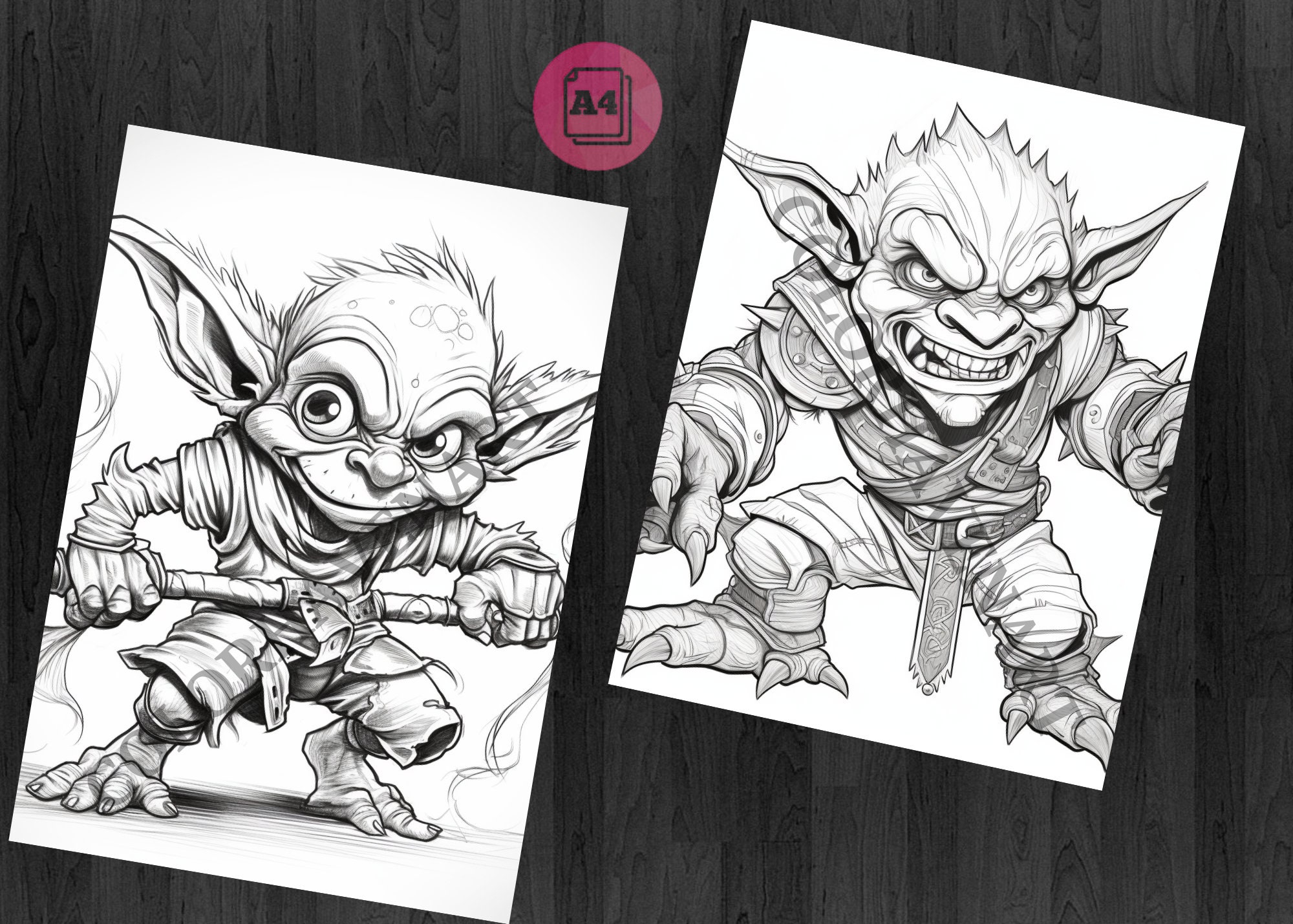 Goblin Life Coloring Book Printable PDF, Instant Download Coloring ...
