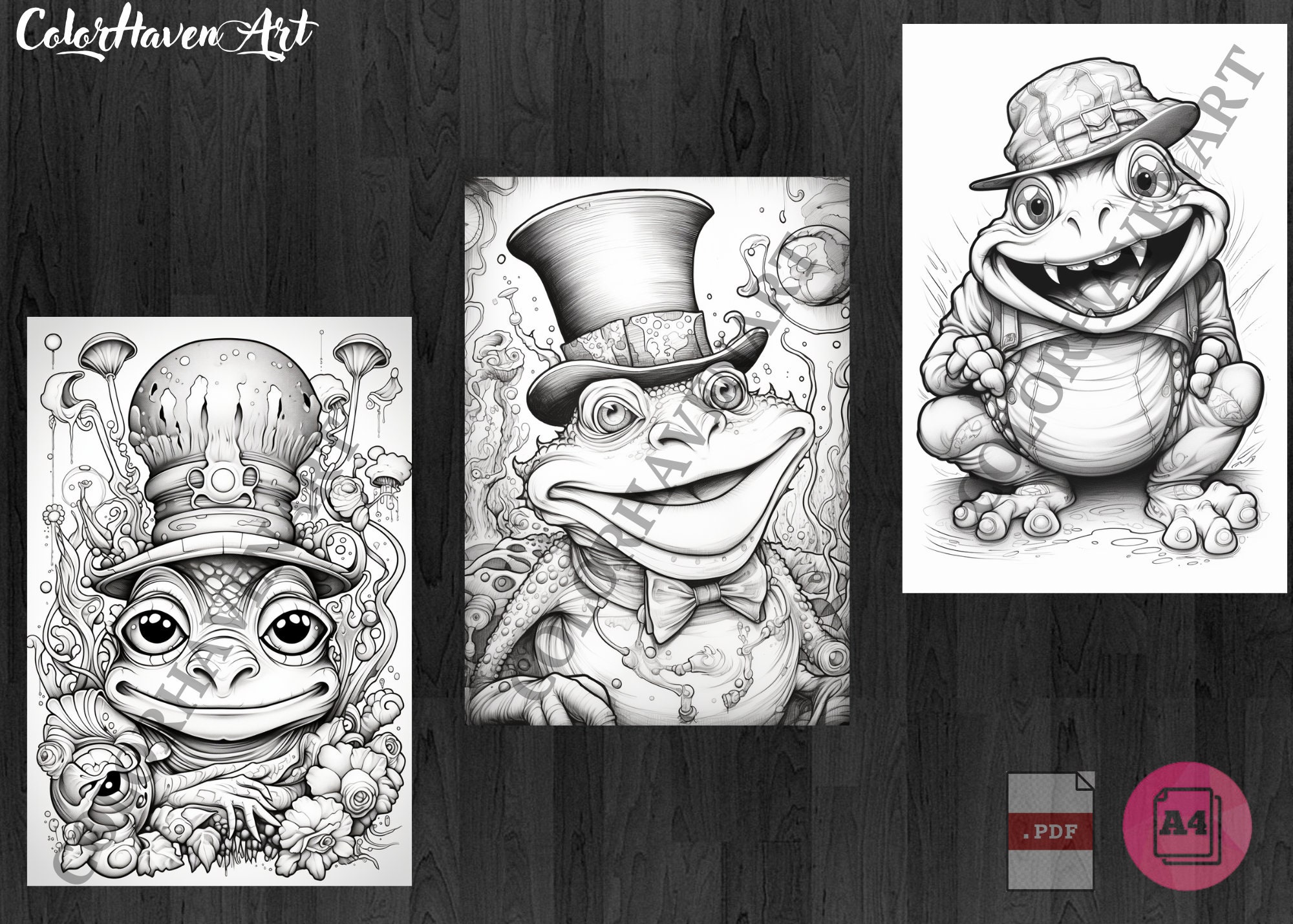 Enchanting Story Froggy Coloring Book : Adults Kids Instant Download ...