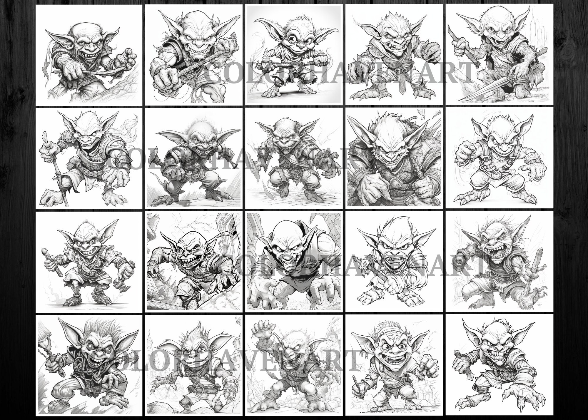 Goblin Life Coloring Book Printable PDF, Instant Download Coloring ...