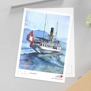 Postal La Suisse Cully Lavaux Suíça Belas Artes