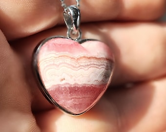 S925 Rhodochrosite necklace