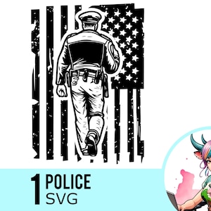 Police Svg Clipart, US Flag Officer Svg, USA American Cop Svg, 911 Patriotic Rescue Svg, Cut File, Instant Download, 1 SVG Template, 516