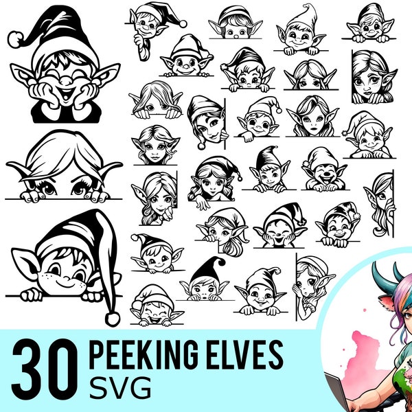 Elf Face Svg - Etsy