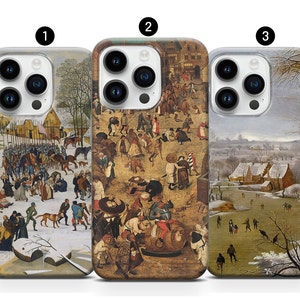 Pieter Bruegel phone case Art phone cover fit for iPhone 14 Pro, 13, 12, 11, XR, 8+, 7 & Samsung S21, A51, S22 Ultra, Note , S10