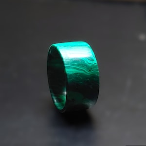 Malachite Tru-Stone Ring Emerald Green